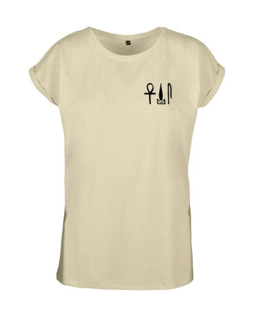 Ägypten Damen T-Shirt "Leben, Wohlergehen und Gesundheit" - Einzelstück yellow (M)