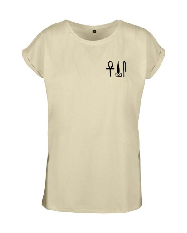 Ägypten Damen T-Shirt "Leben, Wohlergehen und Gesundheit" - Einzelstück yellow (M)