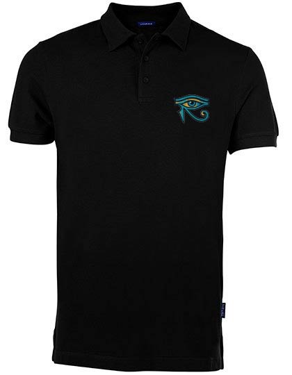 EINZELSTÜCK - Poloshirt "Auge des Re" - schwarz L