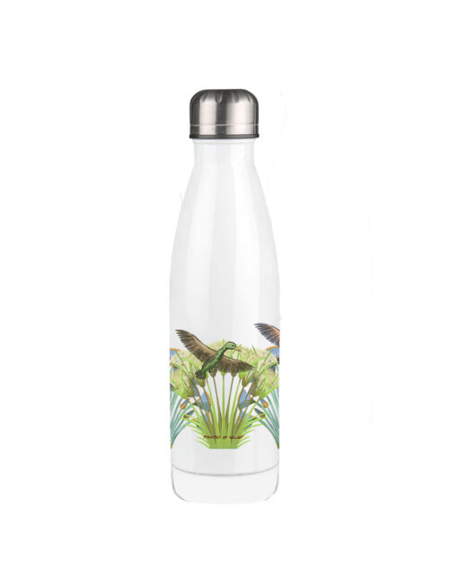 EINZELSTÜCK - Edelstahl-Thermoflasche "Birds&Plants"