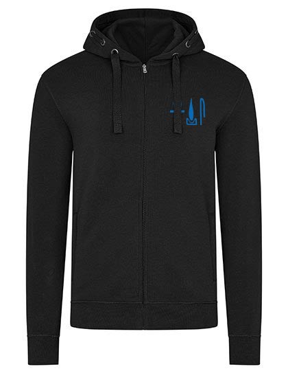 EINZELSTÜCK - Premium Sweatjacke "Leben, Wohlergehen und Gesundheit" - schwarz L