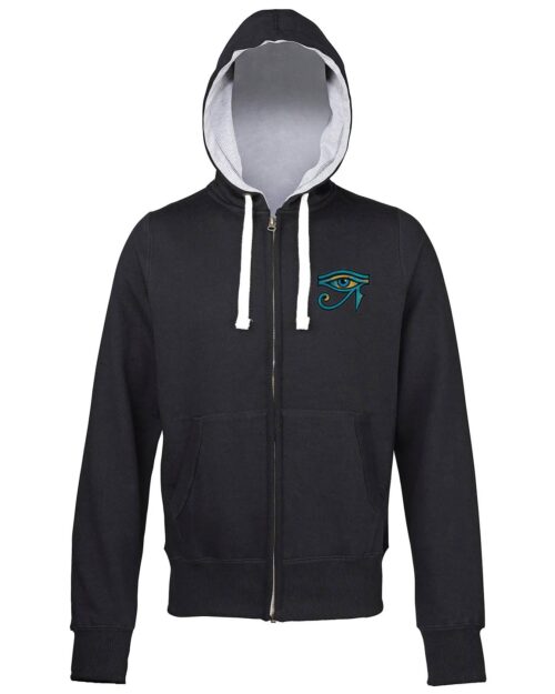 EINZELSTÜCK - Sweatjacke "Auge des Re" - schwarz XL